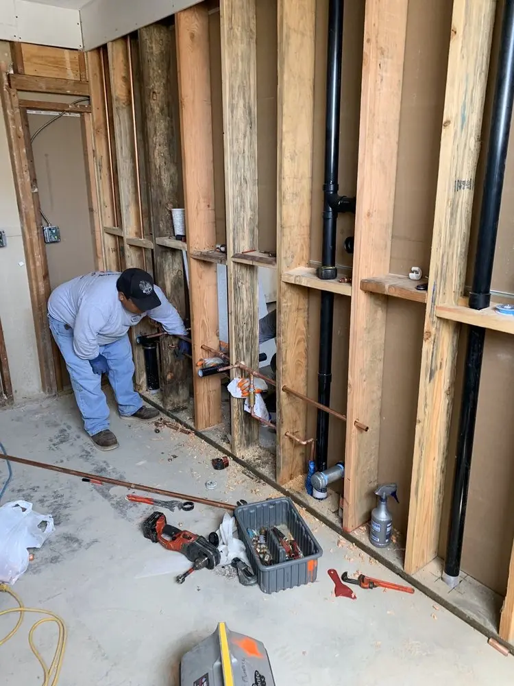 Commercial rough-in plumbing for Water Heater Replacement in North Benton Station